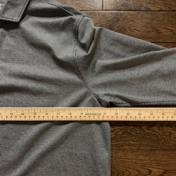 UNTUCKit Mens  Long Sleeve Polo Shirt Gray Cotton Blend - Picture 4 of 4